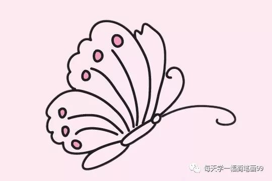 每天学一幅简笔画-蝴蝶简笔画简单画法步骤图片大全