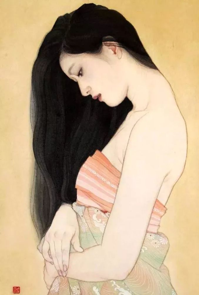 日本 小何家英 笔下的工笔人物 是你没有见过的柔美女性 腾讯新闻