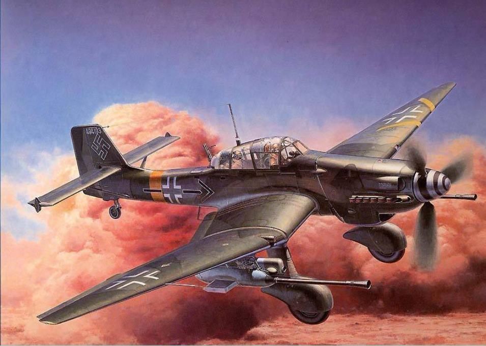 恐怖的斯图卡俯冲轰炸机野兽般的嚎叫从天而降的呼啸死神