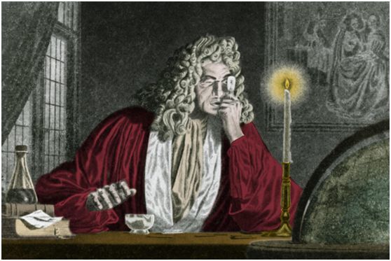 十七世纪的时候,荷兰市政厅有一个看门人列文虎克,因为工作非常清闲