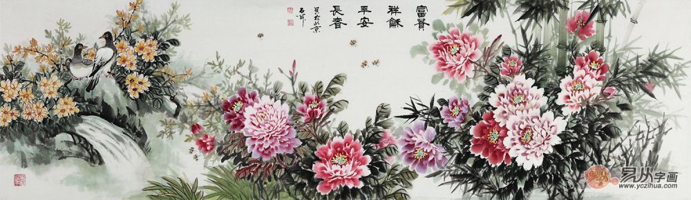 写意牡丹|当代很有名气的写意牡丹画家 石开艺术作品赏析