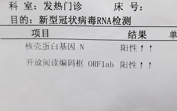 1月29日,贾虎(化名)检测出双阳性. 本文图均为受访者供图