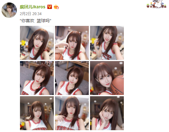 腐团儿少见篮球运动风装扮网友直夸不输赤木晴子留言太真实