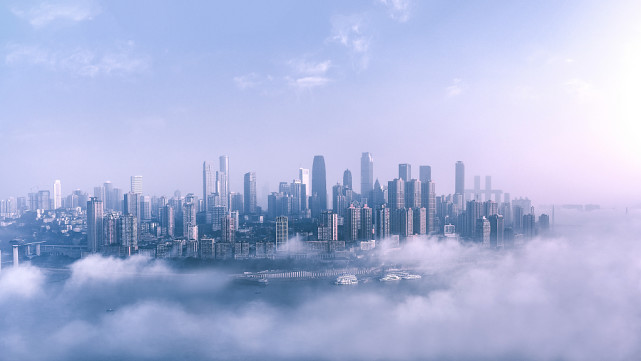 雾都重庆云雾缭绕似仙境