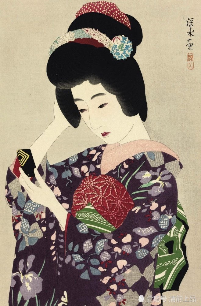 日本现代绘画大师,伊东深水绘画作品欣赏_腾讯新闻