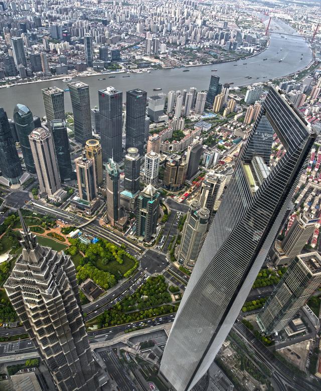 上海高楼俯视图图片