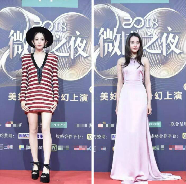 热巴和娜扎同框比美,身高差4cm都穿裙子,"新疆二美"谁赢了