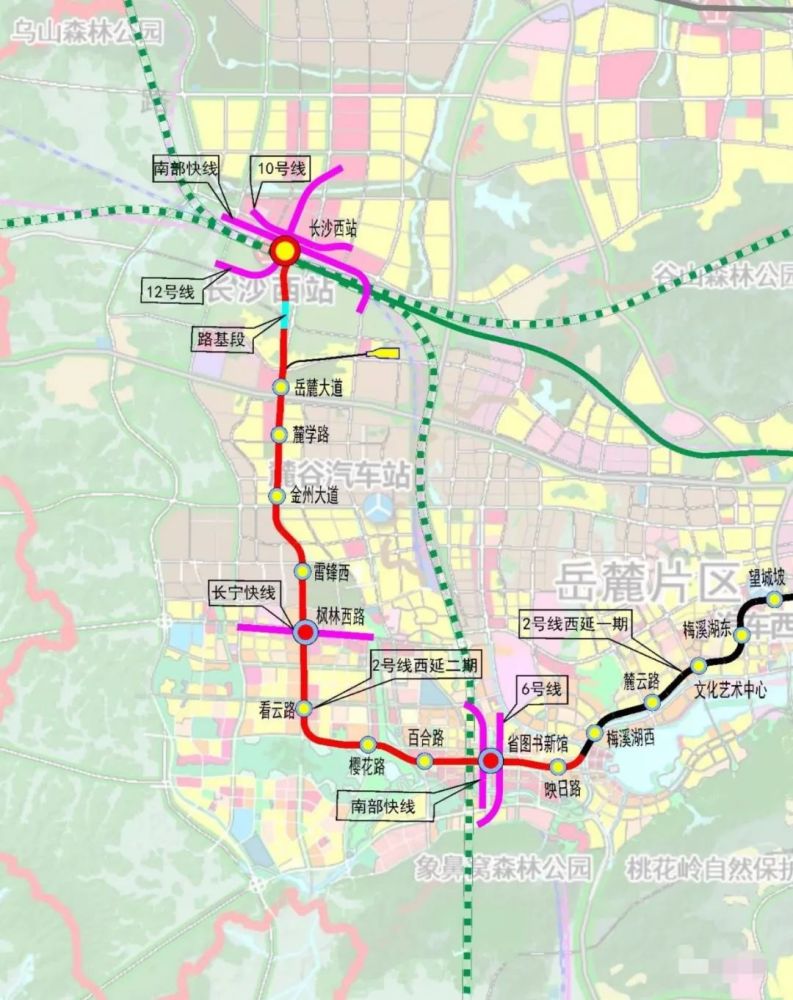 長沙最新最全地鐵線路圖今天好多人都去體驗3號線5號線了