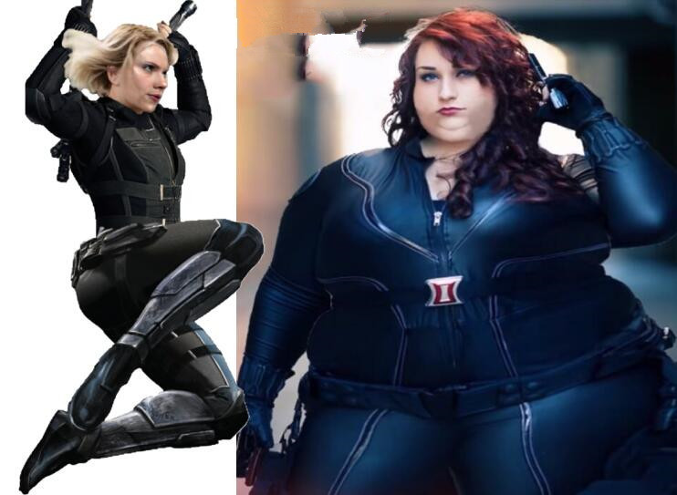 超级英雄胖化寡姐一身赘肉太扎眼蜘蛛侠变肥无力吐蛛丝