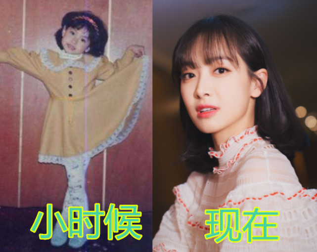 首先是宋茜,宋茜小时候非常的淑女,看上去小时候就很爱跳舞了,穿着一