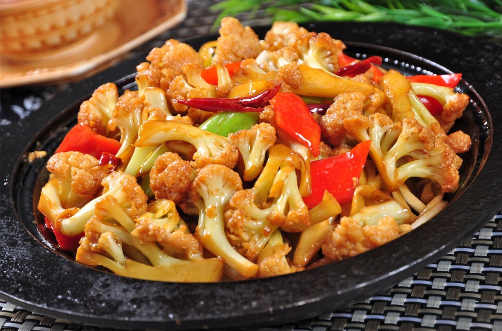 干锅有机菜花!一道值得研究的美食,一味调料的改变都能创造出不一样的