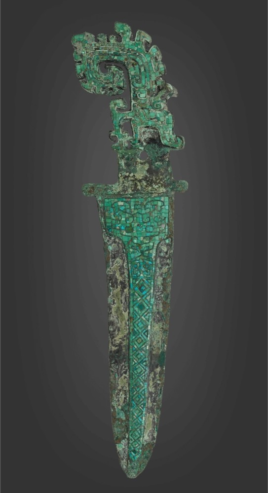 文物说:商朝嵌绿松石青铜戈