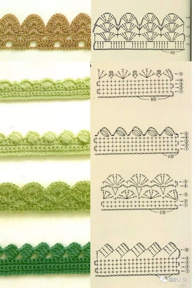 用钩针锁个花边简直美得不像话100多款钩针花边有图案图解