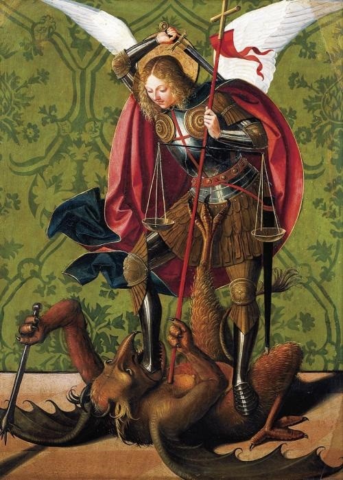 米迦勒是天使长,在《启示录》中,是率领天使军团向大红龙开战的大君