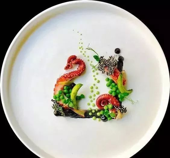 西餐chef海鲜摆盘搭配