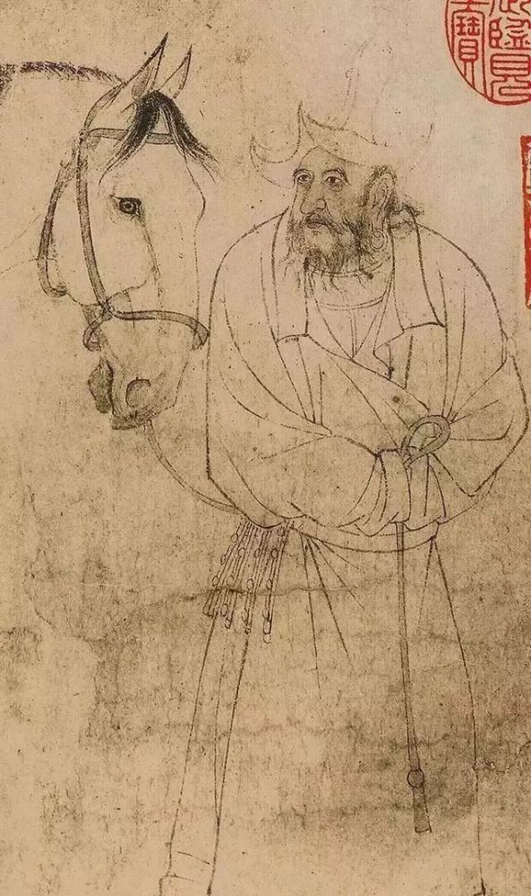 他的人物画创作,继承了顾恺之,吴道子,李思训等人的传统而又有所创造