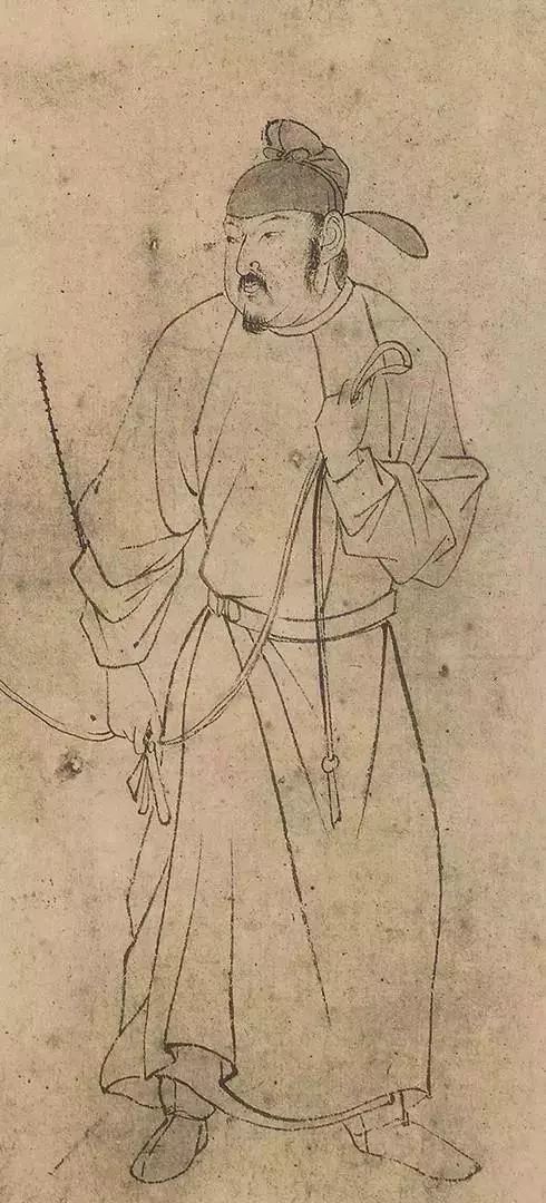 他的人物画创作,继承了顾恺之,吴道子,李思训等人的传统而又有所创造