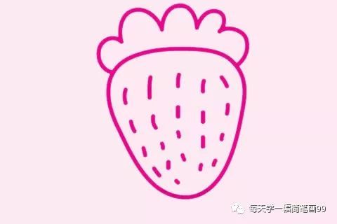 每天学一幅简笔画草莓简笔画的画法步骤图解教程及图片大全