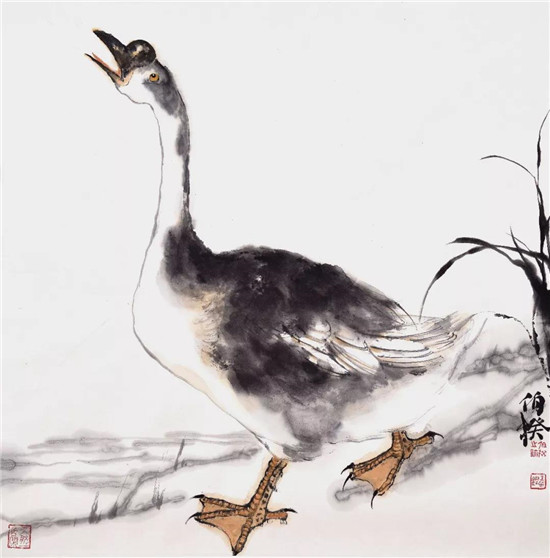 豪情壮笔写墨花