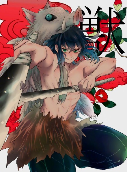 鬼灭之刃画师笔下华丽的鬼灭角色恋柱和蛇柱在玩捆绑play