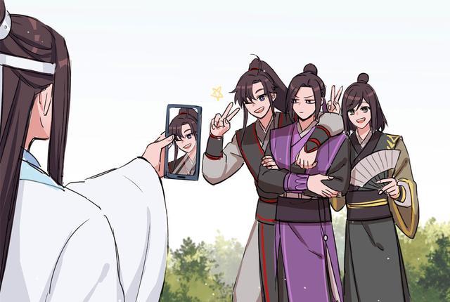 魔道祖师众人拍照片金凌全家福超温馨蓝忘机的屏幕亮了