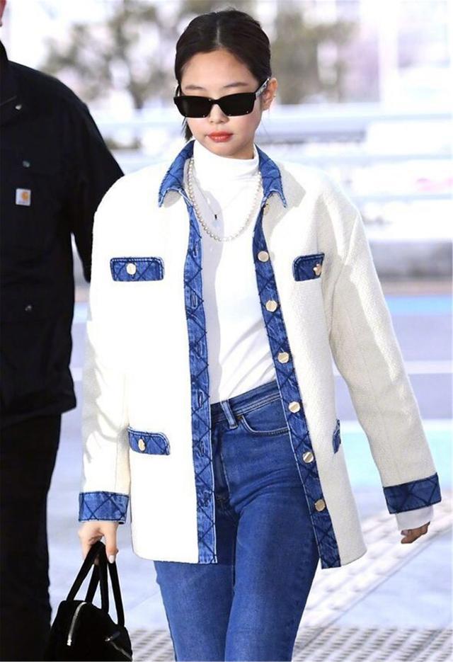 2020年蓝色正流行,学韩国女星jennie的绝美蓝色穿搭,时髦又气质