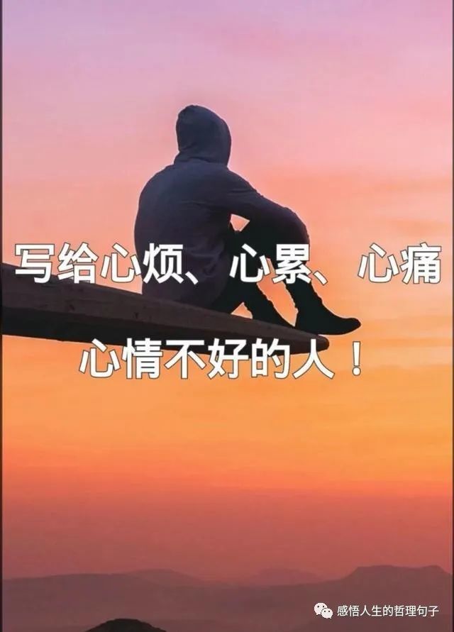 写给心烦心累心痛心情不好的人