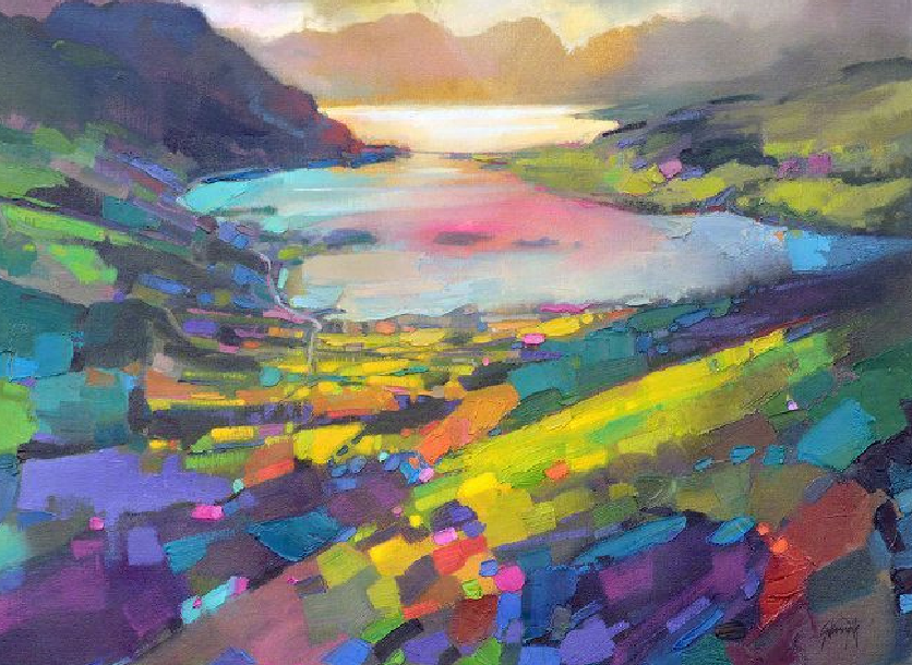 赏析苏格兰画家油画作品天空多彩斑斓宛如云南七彩祥云_腾讯新闻
