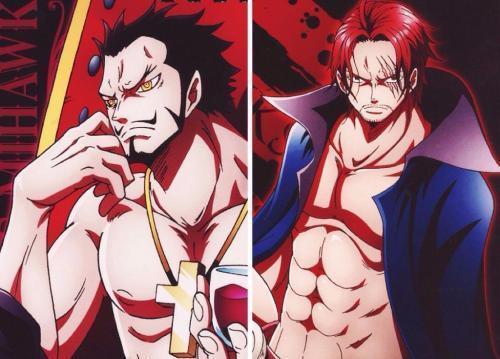 《海贼王》粉丝画出鹰眼和红发的旷世之战,两人一共打了4天4夜