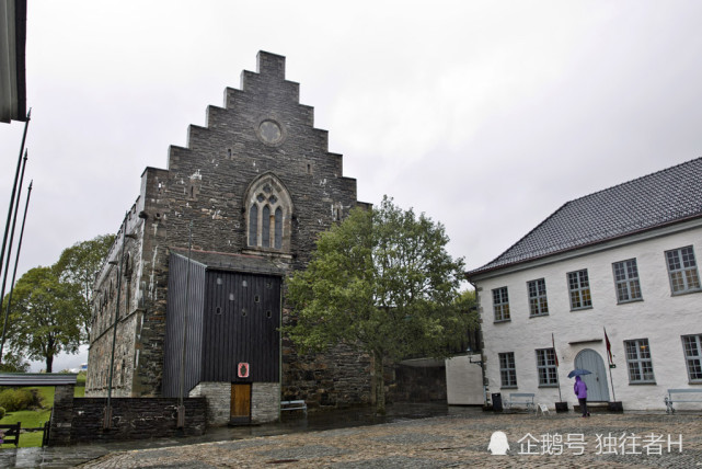 维京海盗的王宫中世纪的皇家宫邸卑尔根胡斯城堡