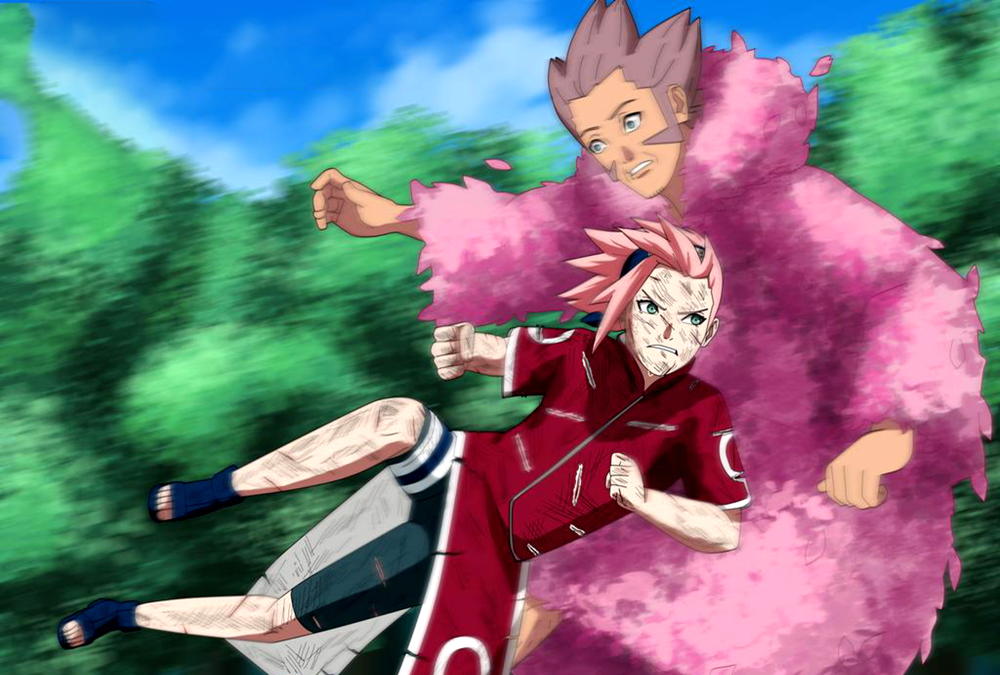 火影忍者番外:为救回佐助,小樱寻求春野兆的帮助,因受伤浑身缠满了