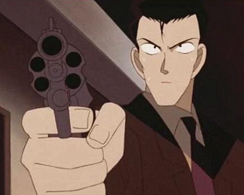 名侦探柯南中角色拿枪的姿势基德阳光帅气小五郎霸气十足