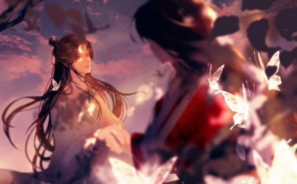 天官赐福花城出场不飘花瓣自带蝴蝶特效蝶恋花的解释很浪漫