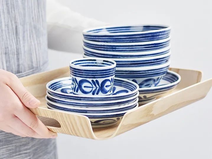 日本食器之美 白底蓝花 古朴素雅 腾讯新闻