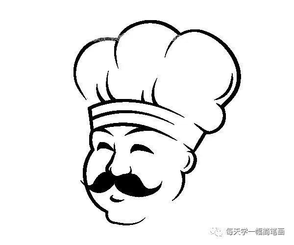每天学一幅简笔画-厨师的简单画法大全_腾讯新闻