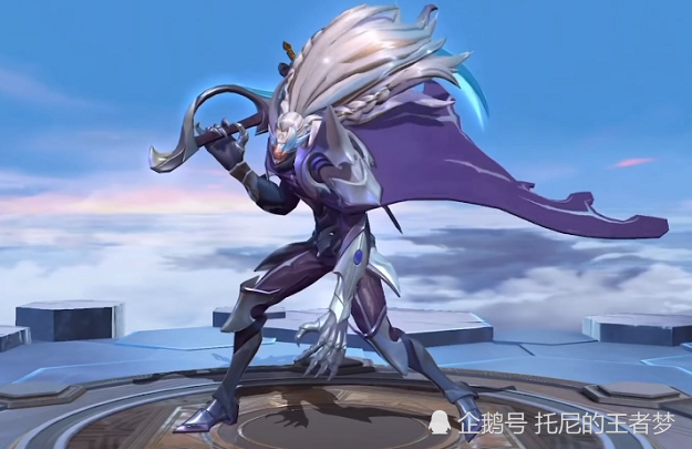 白起星夜王子先别换,新皮肤"塑月银卫"曝光,银月弯刀造型帅炸了