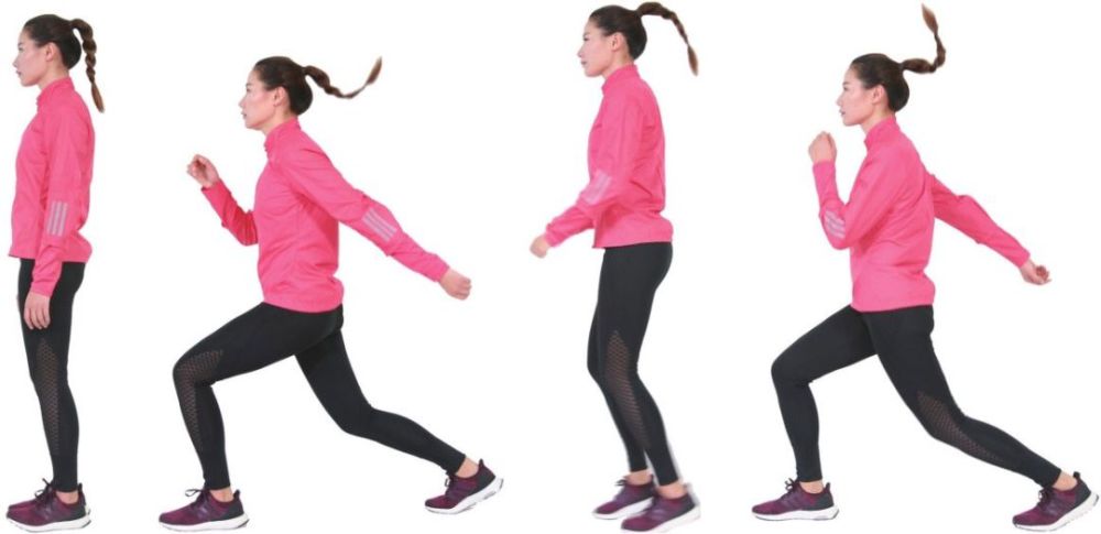 弓箭步跳2.弓箭步接高抬腿跳起弓箭步接高抬腿跳起3.开合跳开合跳4.