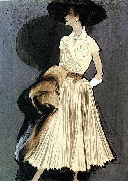 时尚插画大师雷内·格吕奥,他是建立dior风格的重要人物之一!