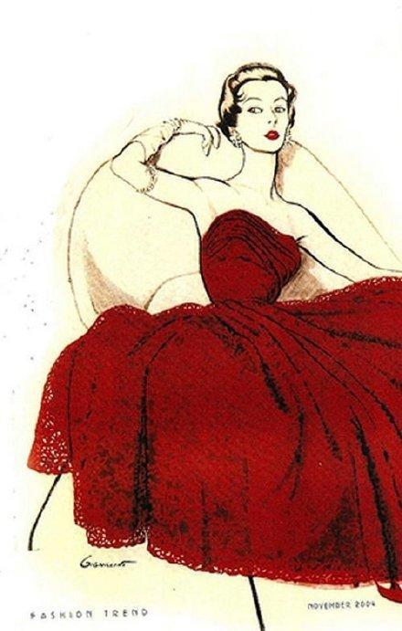 时尚插画大师雷内·格吕奥,他是建立dior风格的重要人物之一!