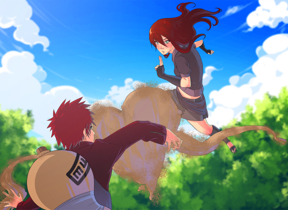 国外画师再次出手!我爱罗用沙子表达爱意,鼬的女友拥有轮回眼