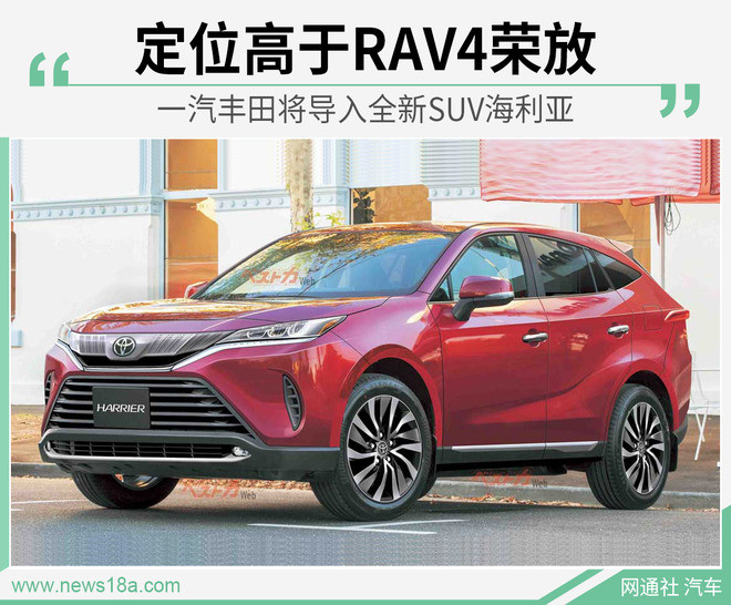 一汽丰田将导入全新suv海利亚定位高于rav4荣放 腾讯新闻