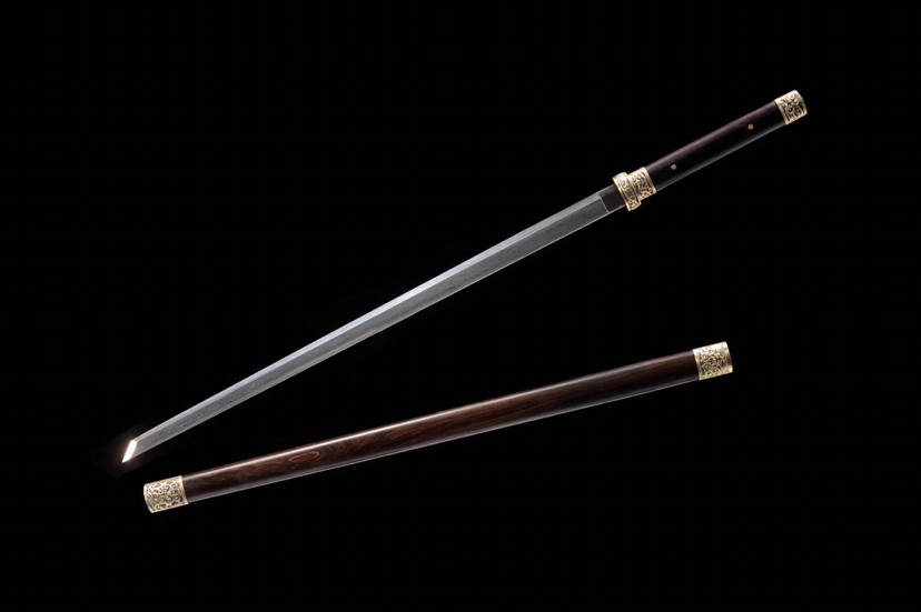 螭龙|螭龙唐横刀，百炼钢烧刃斧刃研磨，铜装