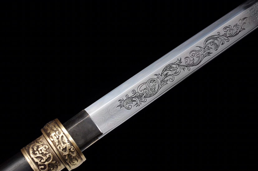 螭龙|螭龙唐横刀，百炼钢烧刃斧刃研磨，铜装