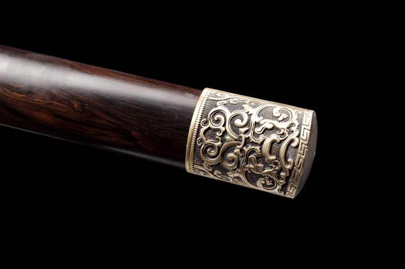 螭龙|螭龙唐横刀，百炼钢烧刃斧刃研磨，铜装