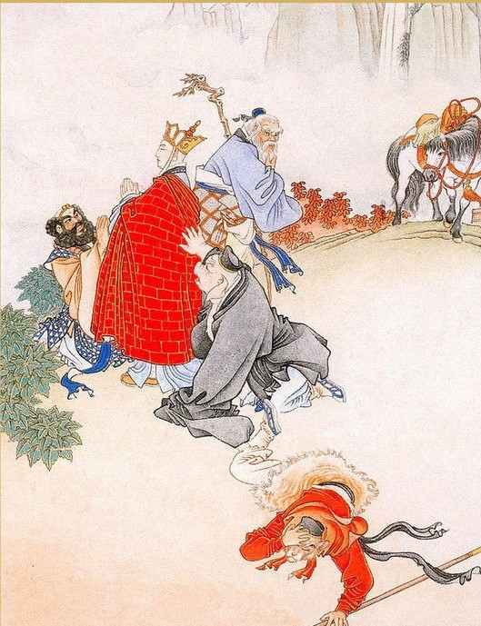 绘画界真正的猴王一组孙悟空三打白骨精成为工笔重彩经典