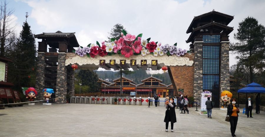 百里杜鹃景区恢复开放后迎来首批游客