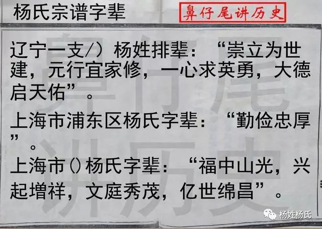 艾灸学习网讯:杨氏族谱辈份字辈,欢迎补充!-艾灸品牌-艾灸学习网