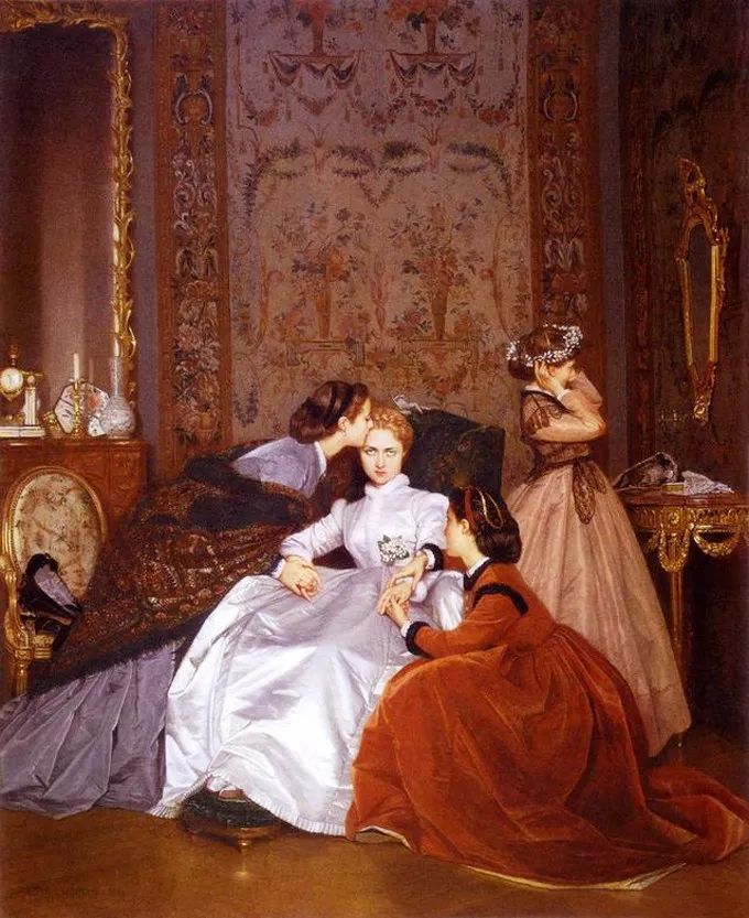 写实,细腻又唯美的女子油画,拿破仑三世和欧仁妮皇后