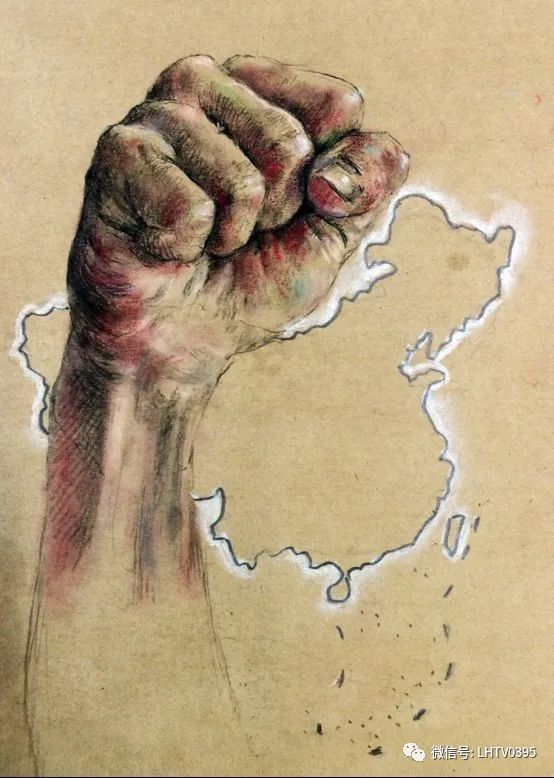 名称:《中国必胜》      画种:色粉名称:《军人突击队》     画种:色