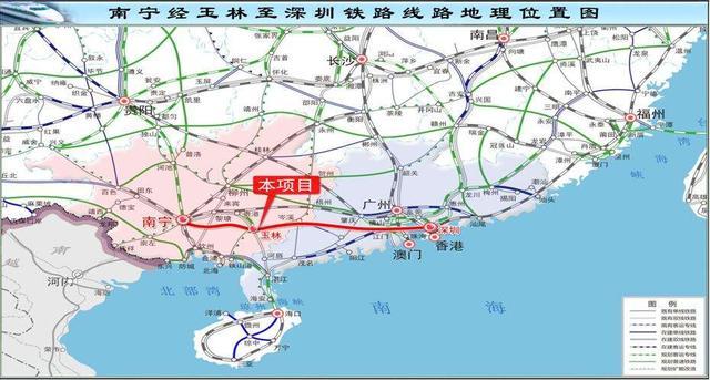 深圳至广西高铁线路图图片